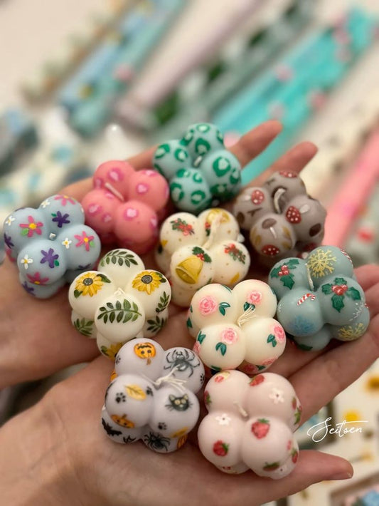 Title: "Bloom Sphere Handcrafted Candles" 🌸✨